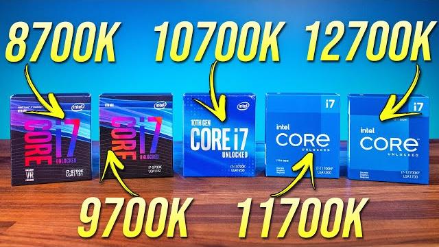 Comparing 5 generations of intel i7 processors! 12700k vs 11700k vs 10700k vs 9700k vs 8700k Comparing 5 generations of intel i7 processors! 12700k vs 11700k vs 10700k vs 9700k vs 8700k