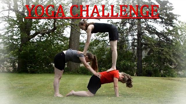 Trying three person yoga poses! Trying three person yoga poses!