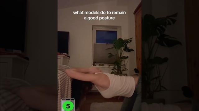 Her stretch for perfect posture! Her stretch for perfect posture!