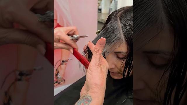 Cutting bangs demonstration; hair fashion and how to go from boring to bounce, get bangs. Cutting bangs demonstration; hair fashion and how to go from boring to bounce, get bangs.