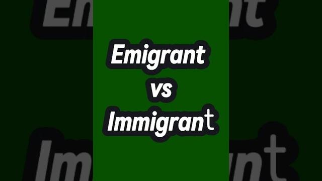 Emigrant vs immigrant #english #learning Emigrant vs immigrant #english #learning