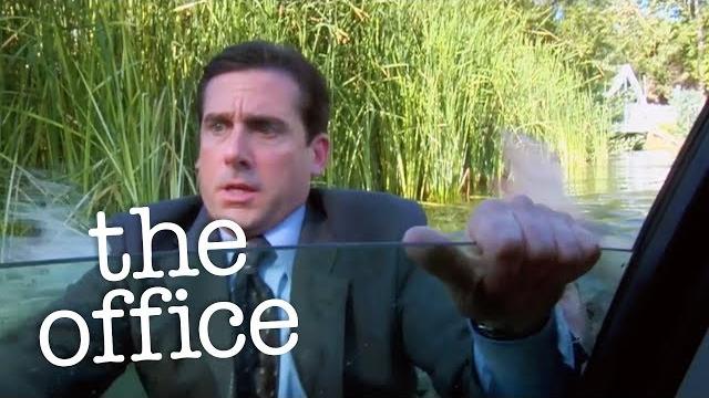 Michael drives into a lake - the office us Michael drives into a lake - the office us