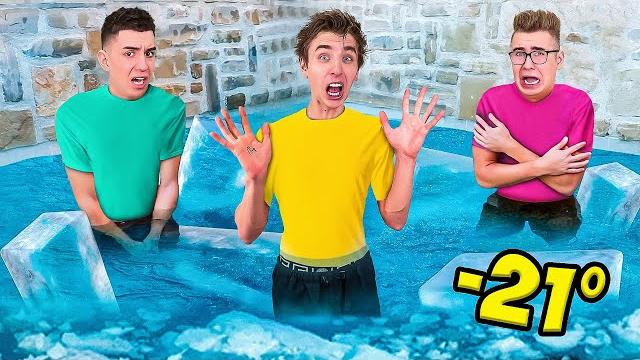 Кто последний покинет ледяной бассейн челлендж ! Кто последний покинет ледяной бассейн челлендж !