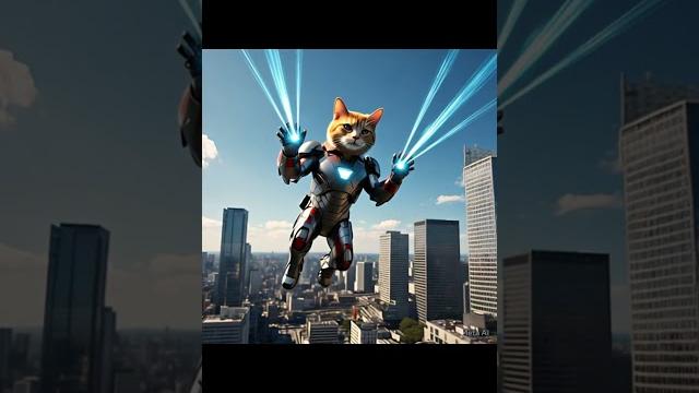 Iron cat saves earth from a giant meteor! Iron cat saves earth from a giant meteor!