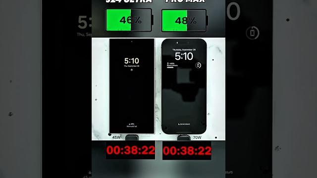 Samsung s24 ultra vs iphone 16 pro max – insane charging test! who’s faster?#shorts #viralvideo Samsung s24 ultra vs iphone 16 pro max – insane charging test! who’s faster?#shorts #viralvideo