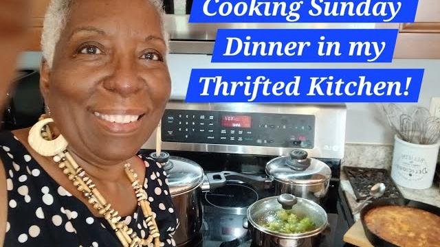 Cooking sunday dinner in my thrifted kitchen! it's southern style easting with my family! Cooking sunday dinner in my thrifted kitchen! it's southern style easting with my family!