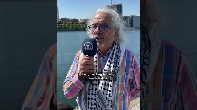 Songwriter of 'leve palestina' song george totari performs his world-famous song for anadolu agency Songwriter of 'leve palestina' song george totari performs his world-famous song for anadolu agency
