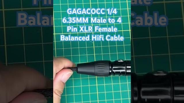 Gagacocc 1/4 6.35mm male to 4 pin xlr female balanced audio cable hifi cable #diy #audio #audiocable Gagacocc 1/4 6.35mm male to 4 pin xlr female balanced audio cable hifi cable #diy #audio #audiocable