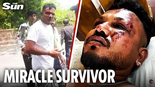 Brit survivor walks away unscathed from air india plane crash after jumping from flaming jet Brit survivor walks away unscathed from air india plane crash after jumping from flaming jet