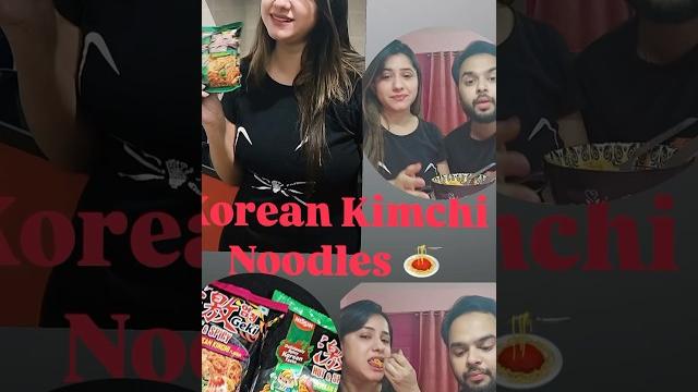 Trying the nissin korean kimchi hot & spicy noodles | #koreannoodles #nissin #maggi #koreanfood Trying the nissin korean kimchi hot & spicy noodles | #koreannoodles #nissin #maggi #koreanfood