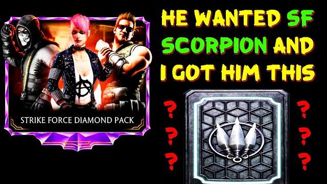 Mk mobile. trying to get a viewer strike force scorpion. christmas strike force diamond pack opening Mk mobile. trying to get a viewer strike force scorpion. christmas strike force diamond pack opening