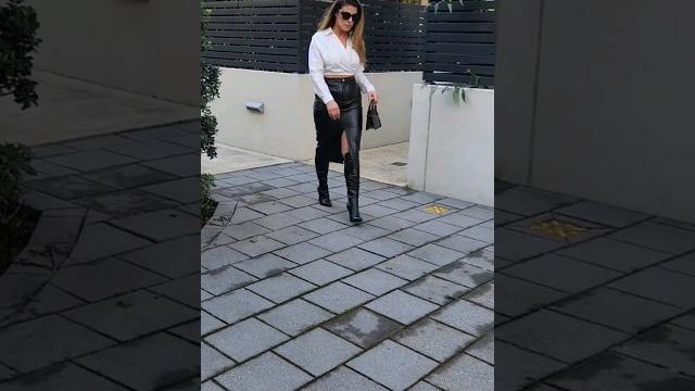 How to wear a midi faux leather skirt for winter! coming soon online #fauxleather #style #fashion How to wear a midi faux leather skirt for winter! coming soon online #fauxleather #style #fashion