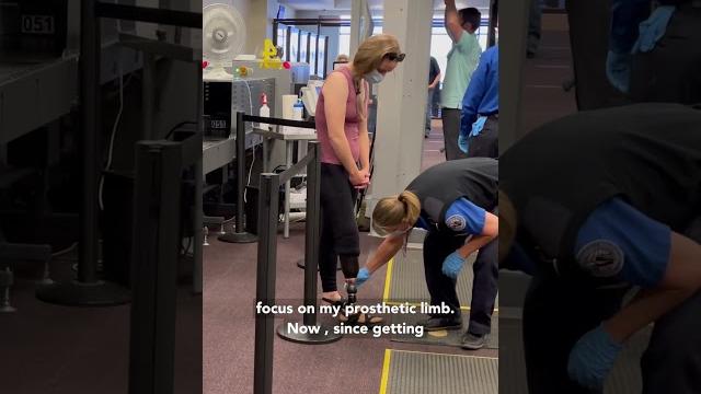 Airport security w/my prosthetic leg! #shorts Airport security w/my prosthetic leg! #shorts