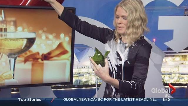 Champagne saber trick goes badly not once, but twice Champagne saber trick goes badly not once, but twice