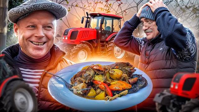 Лучший обед тракториста. жаркое из нутрии с белыми грибами Лучший обед тракториста. жаркое из нутрии с белыми грибами