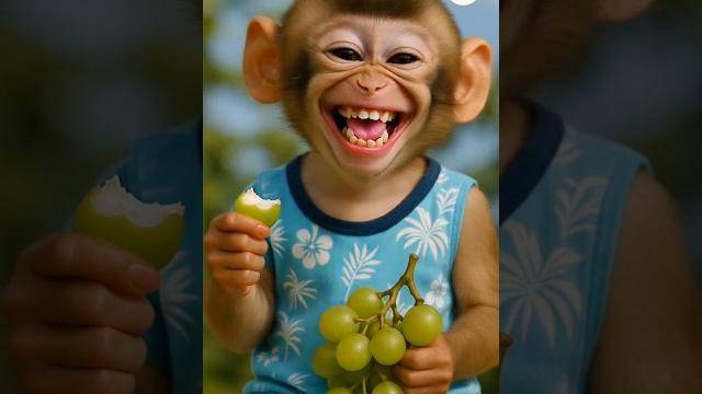 Cute monkey's laugh is everything! ️ Cute monkey's laugh is everything! ️