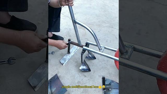 Smart farmer self-makes simple multifunctional hoe tools with simple materials#tools #agriculture Smart farmer self-makes simple multifunctional hoe tools with simple materials#tools #agriculture