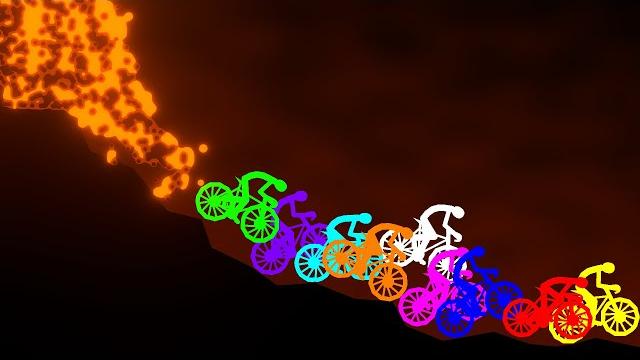 Escape from the lava #4 - survival bicycle race Escape from the lava #4 - survival bicycle race