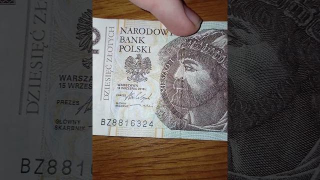 Polish 10 zloty from 2016 Polish 10 zloty from 2016