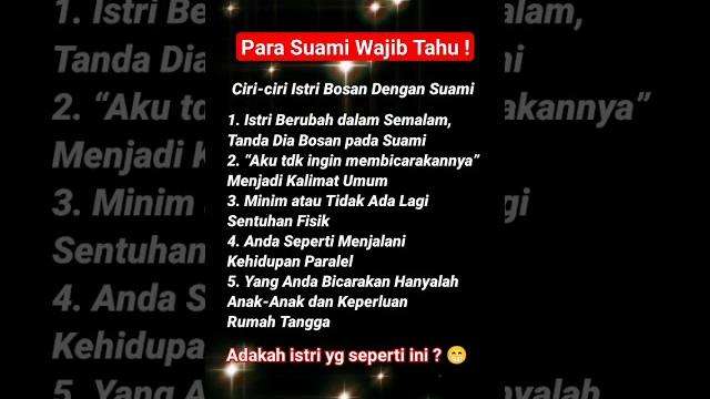 Ciri-ciri istri bosan dengan suami #shotrs Ciri-ciri istri bosan dengan suami #shotrs