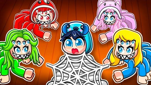 My crazy fan girls became spiders in roblox... My crazy fan girls became spiders in roblox...