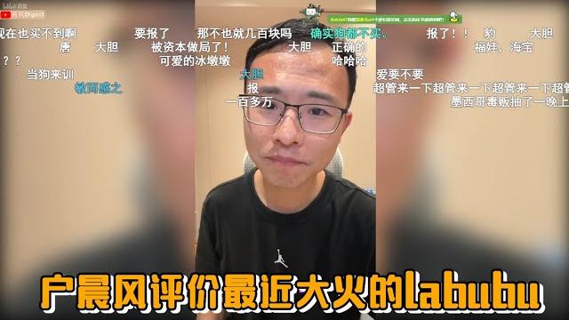 户晨风评价最近大火的labubu 户晨风评价最近大火的labubu