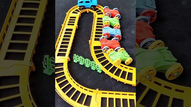 641 car train hit the multi color cars, #shorts 641 car train hit the multi color cars, #shorts