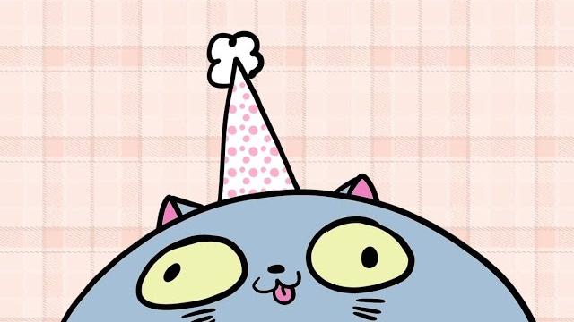 There's a cat licking your birthday cake There's a cat licking your birthday cake