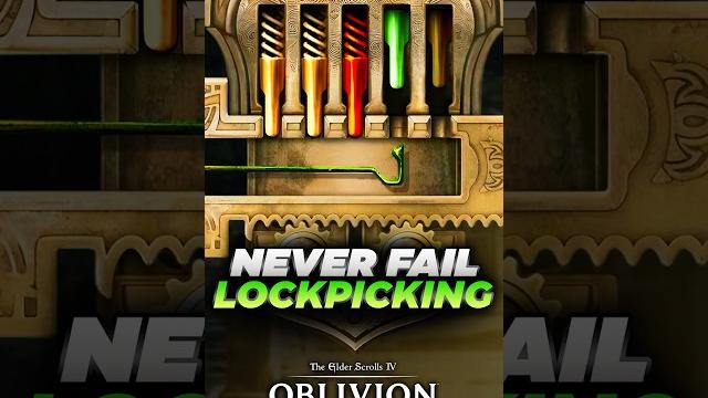 Oblivion remastered: lockpicking secret tip never fail again! Oblivion remastered: lockpicking secret tip never fail again!