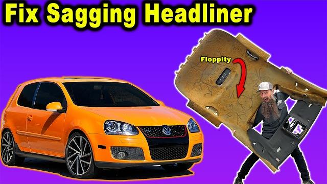 The best way to fix a car's sagging headliner The best way to fix a car's sagging headliner
