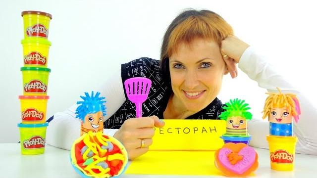 Развивающее видео - весёлая школа с плейдо - пицца и кексы Развивающее видео - весёлая школа с плейдо - пицца и кексы