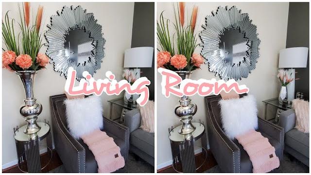 A coral/peach spring living room tour A coral/peach spring living room tour