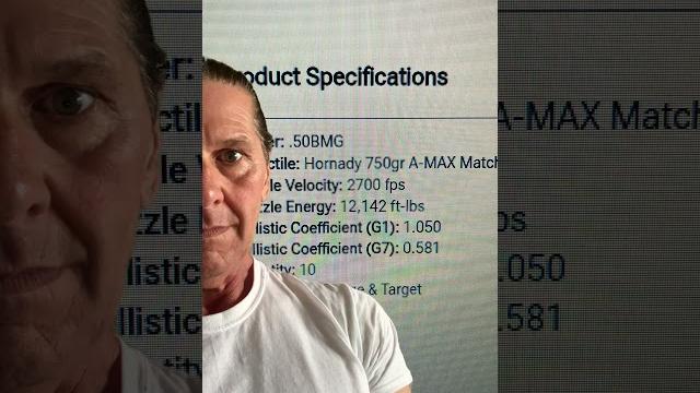 50 bmg 12,142 foot pounds of muscle energy when you’re hit with it it just destroys the body 50 bmg 12,142 foot pounds of muscle energy when you’re hit with it it just destroys the body