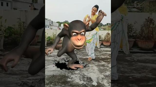 Bandar mama pehan pajama dawat khanne aaye, ,#viral #funny Bandar mama pehan pajama dawat khanne aaye, ,#viral #funny