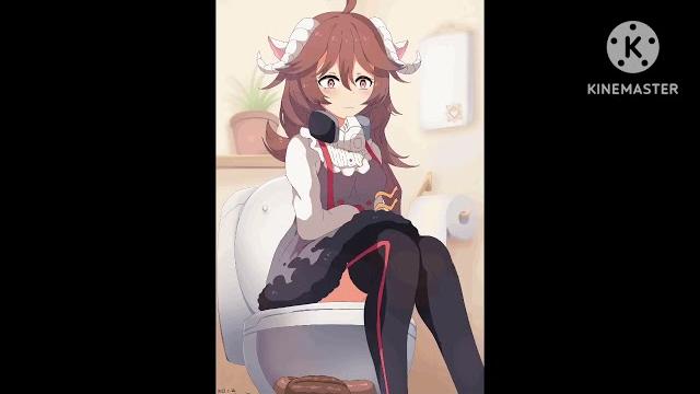 Anime girl has pooping and diarrhea. (with sounds) Anime girl has pooping and diarrhea. (with sounds)