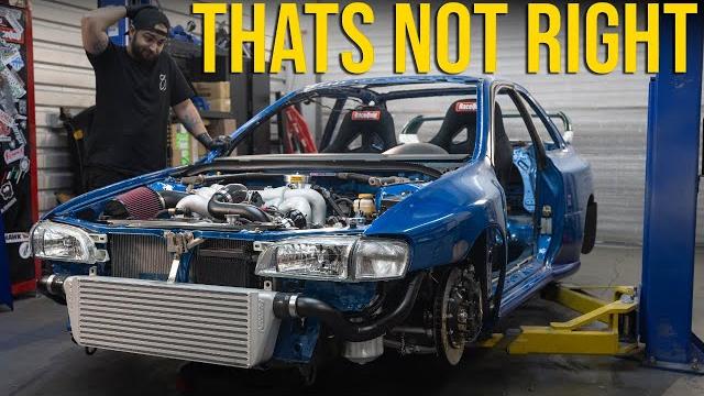 Attempting to start the sti swapped subaru 2.5rs Attempting to start the sti swapped subaru 2.5rs