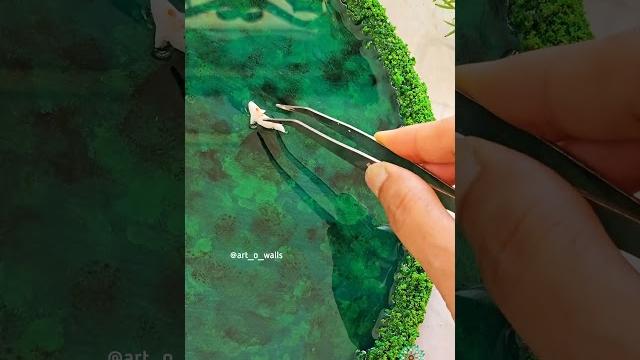 Miniatures lotus pond resin art online tutorial whatsap 6382668709 #trending #shorts #resinart #diy Miniatures lotus pond resin art online tutorial whatsap 6382668709 #trending #shorts #resinart #diy