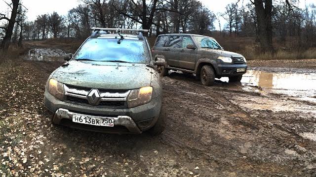 Тест-драйв renault duster против uaz patriot в грязи! Тест-драйв renault duster против uaz patriot в грязи!