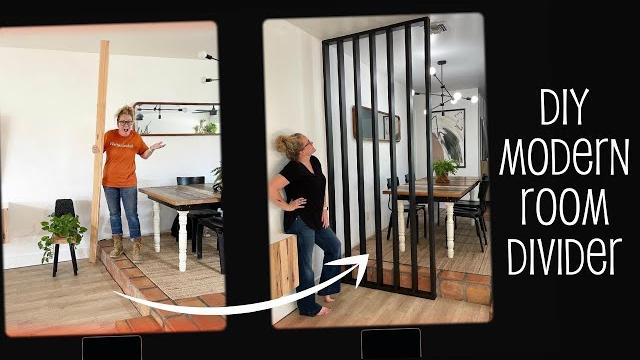 Diy modern room divider | home improvement Diy modern room divider | home improvement