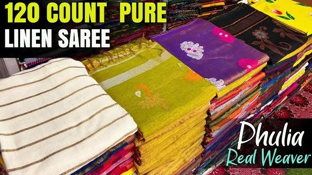 120 count pure linen saree, mercerised cotton, khadi cotton saree, mal cotton saree manufacturer 120 count pure linen saree, mercerised cotton, khadi cotton saree, mal cotton saree manufacturer