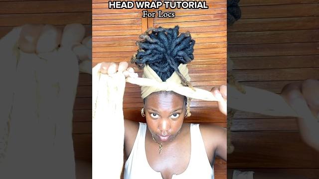 Head wrap tutorial for locs! | 3 years loc’d #locs #locjourney #headwrap #headwrapstyles #turban Head wrap tutorial for locs! | 3 years loc’d #locs #locjourney #headwrap #headwrapstyles #turban
