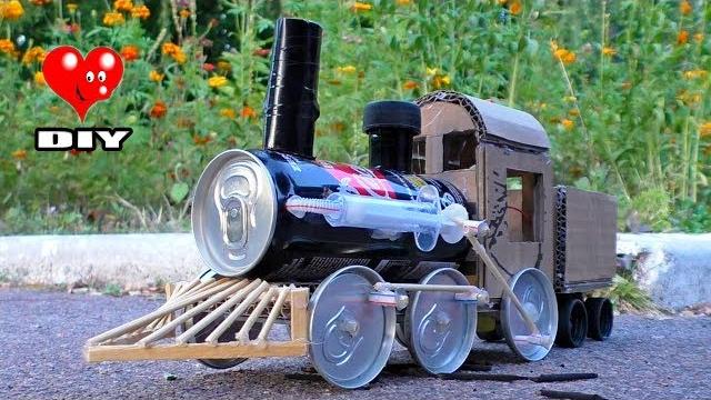 How to make steam locomotive - awesome diy How to make steam locomotive - awesome diy