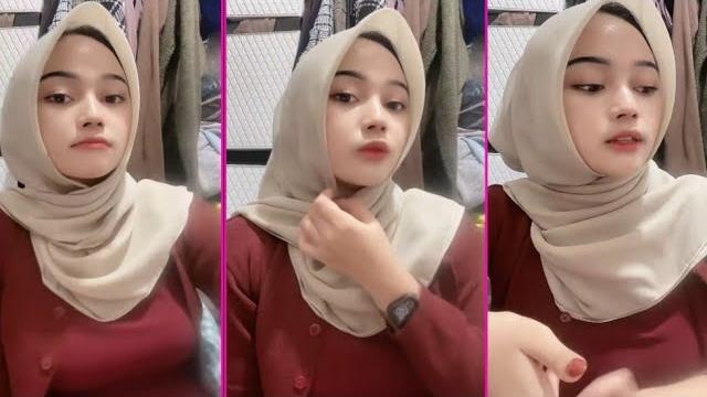 Hijab fashion baju merah vellysha Hijab fashion baju merah vellysha