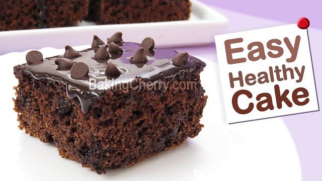 Easy and healthy chocolate cake recipe | no refined sugar, no added fat | baking cherry Easy and healthy chocolate cake recipe | no refined sugar, no added fat | baking cherry