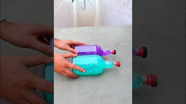 Mix color breaking glass bottle ️ crushing crunchy & soft things #shorts #asmr #satisfying Mix color breaking glass bottle ️ crushing crunchy & soft things #shorts #asmr #satisfying