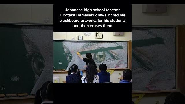 High school teacher draws incredible blackboard artworks for his students and then erases them High school teacher draws incredible blackboard artworks for his students and then erases them