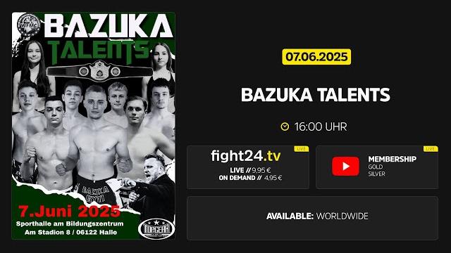 Bazuka talents: free undercard Bazuka talents: free undercard
