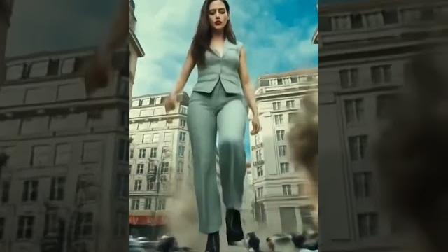 Giant woman walks through city | crowd runs in fear! #giantess #citypanic #vfx #megawoman #giantgirl Giant woman walks through city | crowd runs in fear! #giantess #citypanic #vfx #megawoman #giantgirl