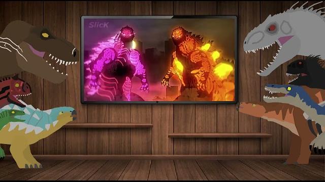Pivot dinosaurs reacts to supercharged evolved godzilla vs thermonuclear godzilla #monsterverse Pivot dinosaurs reacts to supercharged evolved godzilla vs thermonuclear godzilla #monsterverse