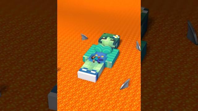 How to survive in an ocean of lava on giant girl - monster school minecraft animation How to survive in an ocean of lava on giant girl - monster school minecraft animation